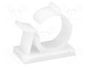 Self-adhesive cable holder; 11÷13.3mm; polyamide; natural