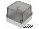 Enclosure: multipurpose; X: 180mm; Y: 180mm; Z: 150mm; MNX; grey; IK08