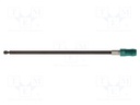 Holders for screwdriver bits; Socket: 1/4"; Overall len: 250mm