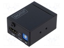 Repeater HDMI; HDCP; HDMI socket x2; Colour: black; Kit: repeater
