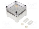 Enclosure: junction box; X: 95mm; Y: 95mm; Z: 72mm; polycarbonate