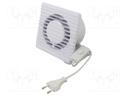Fan: AC; axial; 230VAC; 93m3/h; 26dBA; slide; 2400rpm; 135x135x79mm