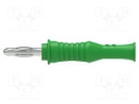 Connector: 4mm banana; plug; 36A; 30VAC; 60VDC; green