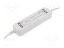 Power supply: switched-mode; LED; 50W; 12VDC; 4.16A; 220÷240VAC