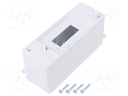 Enclosure: for modular components; IP20; white; No.of mod: 2; 400V