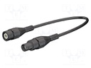 Test lead; BNC male plug-BNC female plug; Len: 2m; black; Z: 50Ω