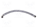 Angled anti-vibration hose; 0.7m; Hydraulic connection: 1"