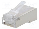 Plug; RJ45; PIN: 8; Cat: 5e; shielded; Layout: 8p8c; crimped; straight