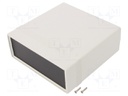 Enclosure: with panel; 1598; X: 135mm; Y: 134mm; Z: 50mm; ABS; grey