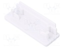 Cap for LED profiles; white; ABS; Application: WIDE24