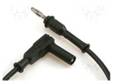 Test lead; PVC; 1m; black; 20A; 70VDC; Cond.cross sec: 1mm2; 33VAC