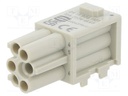 Connector: HDC; module; female; Han Modular Domino; PIN: 6