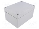 Enclosure: multipurpose; X: 130mm; Y: 180mm; Z: 100mm; MNX; grey; IK08