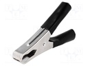 Crocodile clip; 50A; Grip capac: max.31mm; Overall len: 100mm