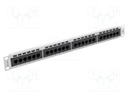 Patch panel; white; Number of ports: 24; Cat: 6; RJ45 socket x24