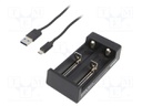 Charger: microprocessor-based; Li-Ion; 1A; Cells quantity: 2