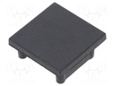 Cap for LED profiles; black; ABS; Application: SMART16