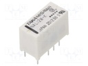 Relay: electromagnetic; DPDT; Ucoil: 12VDC; 0.5A/125VAC; 1A/30VDC