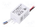 Power supply: switched-mode; LED; 4W; 3÷6VDC; 700mA; 90÷264VAC