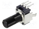 Potentiometer: shaft; balance,single turn,vertical; 10kΩ; ±20%