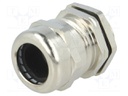 Cable gland; IP68; Mat: brass; Body plating: nickel