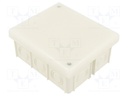 Enclosure: junction box; X: 80mm; Y: 95mm; Z: 40mm; wall mount; IP20