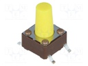 Microswitch TACT; SPST-NO; Pos: 2; 0.05A/12VDC; SMT; none; 5.2N