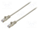 Patch cord; SF/UTP; 5e; stranded; CCA; PVC; grey; 15m; 26AWG
