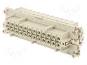 Connector: HDC; contact insert; female; C146; PIN: 24; 24+PE; 16A
