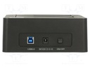 Docking station; USB 3.0; plastic; black