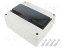Enclosure: for modular components; IP65; light grey; ABS + PC