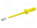 Test probe; 60VDC; 30VAC; 1A; yellow; Overall len: 130mm