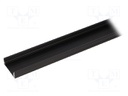 Profiles for LED modules; surface; black; L: 2m; aluminium