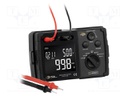 Meter: insulation resistance; LCD TFT; R range: 0÷999Ω