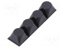 Self-adhesive foot; H: 13.2mm; black; polyurethane