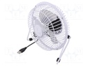 Fan: DC; 3W; 5V; Ø: 150mm; Len: 1m; 190x185x100mm; Plug: straight
