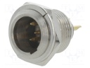 Socket; XLR mini; male; PIN: 4; soldering; Ø11mm