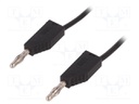 Test lead; PVC; 0.5m; black; 32A; 60V; Cond.cross sec: 2.5mm2