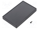 Enclosure: multipurpose; X: 54mm; Y: 85mm; Z: 10mm; ABS; black