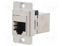 Coupler; DUALSLIM; Cat: 6; shielded; Layout: 8p8c; 29mm; Mat: metal