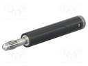 Connector: 4mm banana; plug; 32A; 30VAC; 60VDC; black; 2.5mm2