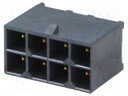 Socket; wire-board; male; Mega-Fit; 5.7mm; PIN: 8; Layout: 2x4; 23A