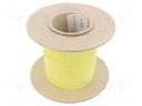 Insulating tube; Mat: silicone; yellow; Øint: 0.5mm