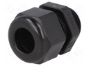 Gland; M20; IP68; 10÷14mm; Mat: thermoplastic; black