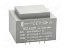 Transformer: encapsulated; 4VA; 230VAC; 6V; 6V; 333.3mA; 333.3mA