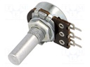Potentiometer: shaft; single turn; 10kΩ; 100mW; ±20%; PCB,on panel