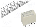 Relay: electromagnetic; DPDT; Ucoil: 12VDC; 0.3A/125VAC; 1A/30VDC