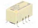 Relay: electromagnetic; DPDT; Ucoil: 5VDC; 0.5A/125VAC; 2A/30VDC