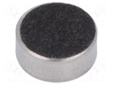 Microphone; Ø6x2.7mm; 2.2kΩ; 0.5mA; 1÷10V; 100÷10000Hz; -48dB