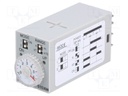 Timer; 0.5s÷60min; DPDT; 250VAC/7A; 24VDC; socket; -10÷50°C; PIN: 8